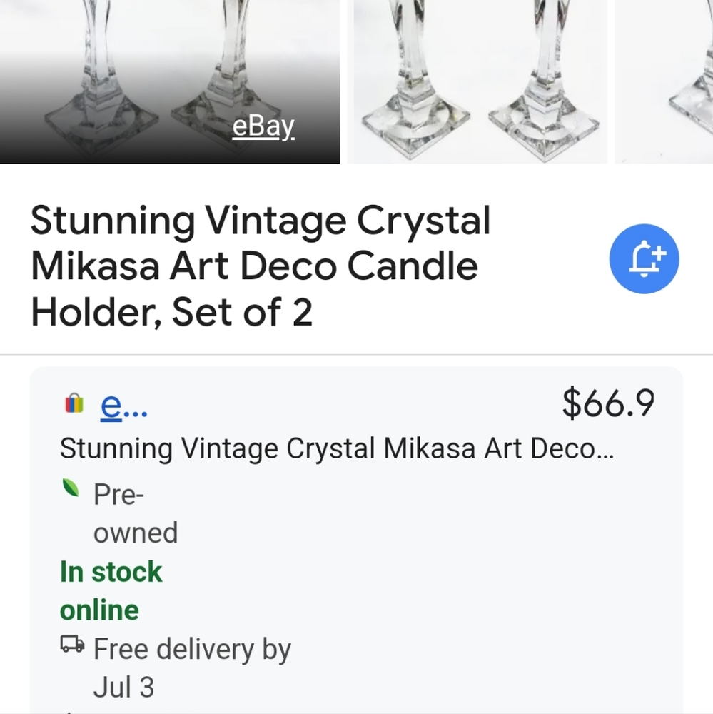 Mikasa lead crystal candleholders
